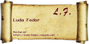 Luda Fedor névjegykártya